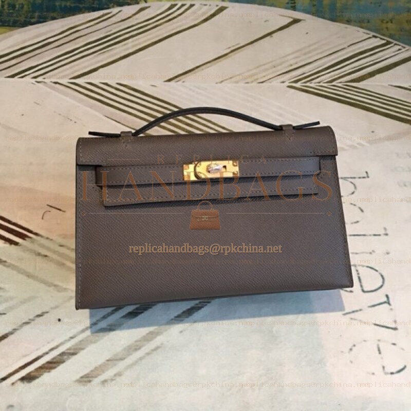 Replica Hermes Tan Kelly Pochette Bag