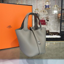 Replica Hermes Gray Picotin Lock 13 Bag