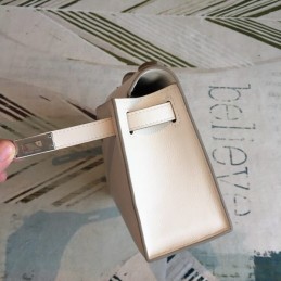 Replica Hermes White Kelly Pochette Palladium Hardware Bag