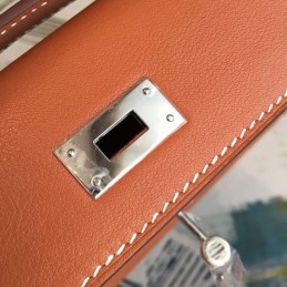 Replica Hermes Brown Kelly Pochette Bag
