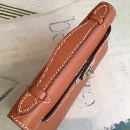 Replica Hermes Brown Kelly Pochette Bag