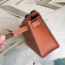 Replica Hermes Brown Kelly Pochette Bag