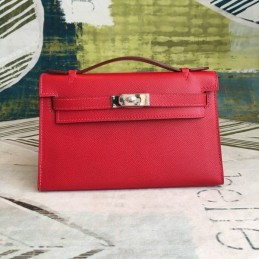 Replica Hermes Red Green Kelly Pochette Bag