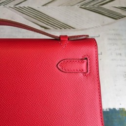 Replica Hermes Red Green Kelly Pochette Bag