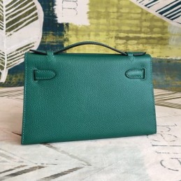 Replica Hermes Teal Yellow Kelly Pochette Bag
