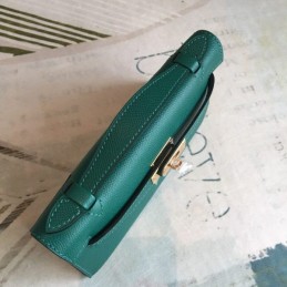 Replica Hermes Teal Yellow Kelly Pochette Bag