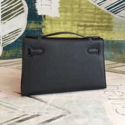 Replica Hermes Black Kelly Pochette Bag