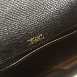 Replica Hermes Black Kelly Pochette Bag