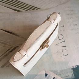 Replica Hermes Green Kelly Pochette Smooth Leather Bag