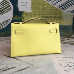 Replica Hermes Yellow Kelly Pochette Bag