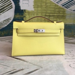 Replica Hermes Yellow Kelly Pochette Bag