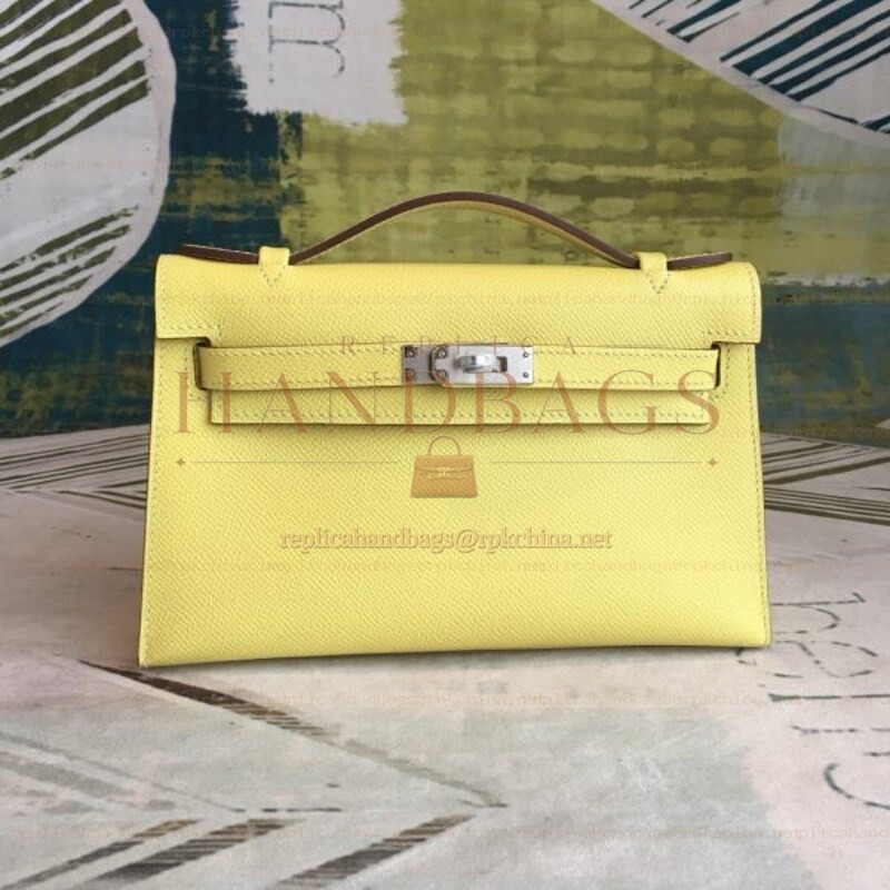 Replica Hermes Yellow Kelly Pochette Bag