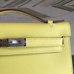 Replica Hermes Yellow Kelly Pochette Bag