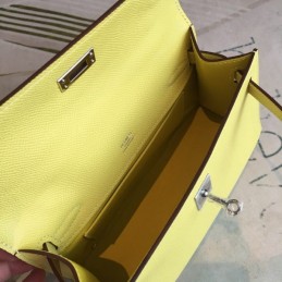 Replica Hermes Yellow Kelly Pochette Bag