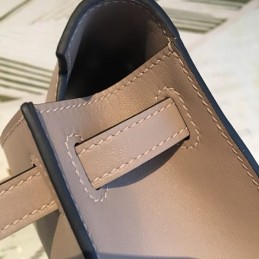 Replica Hermes Tan Kelly Pochette Smooth Leather Bag