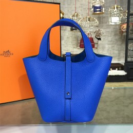 Replica Hermes Royal Blue Picotin Lock 13 Bag