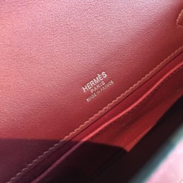 Replica Hermes Burgundy Kelly Pochette Smooth Leather Bag