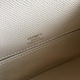 Replica Hermes White Kelly Pochette Gold Hardware Bag