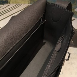 Replica Hermes Black Steve Caporal 28 Messenger Bag