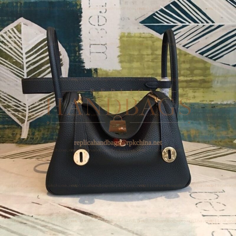 Replica Hermes Black Lindy 26 Smooth Leather Bag