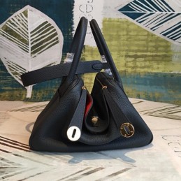 Replica Hermes Black Lindy 26 Smooth Leather Bag