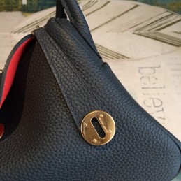 Replica Hermes Black Lindy 26 Smooth Leather Bag