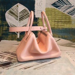 Replica Hermes Blush Pink Lindy 26 Textured Leather Bag