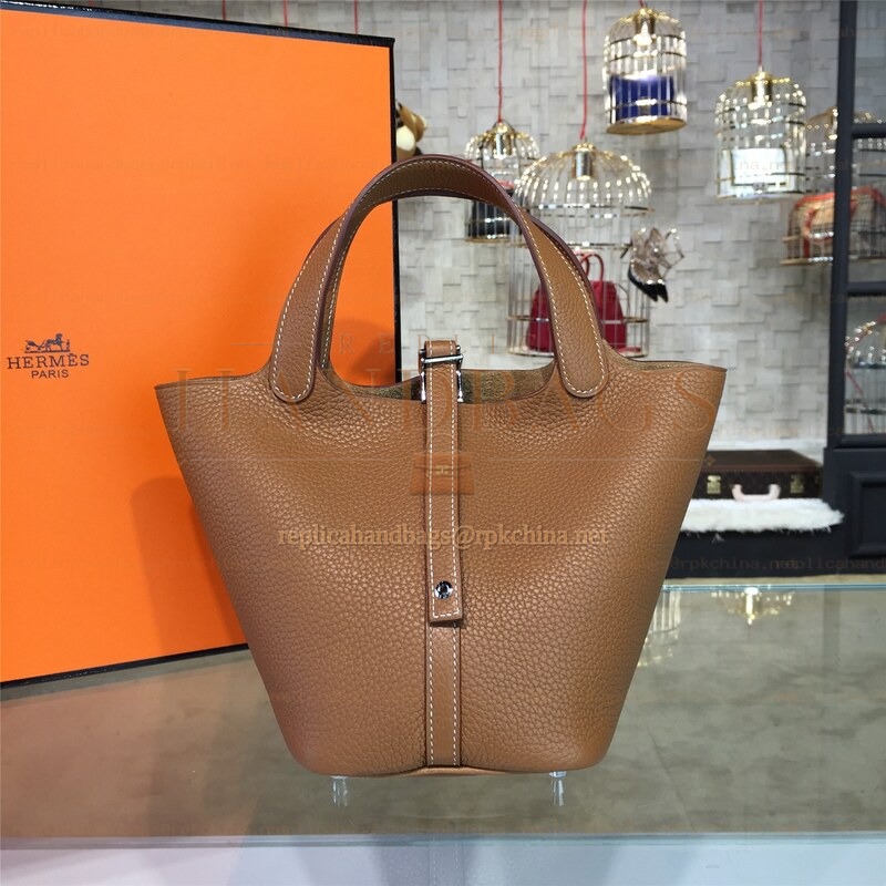 Replica Hermes Tan Picotin Lock 13 Bag