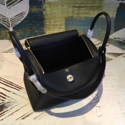 Replica Hermes Black Lindy 30 Gold Hardware Bag
