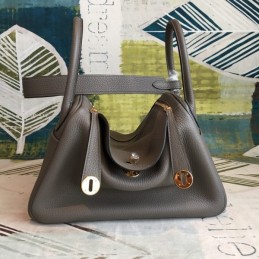 Replica Hermes Tan Lindy 30 Textured Leather Bag