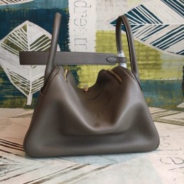 Replica Hermes Tan Lindy 30 Textured Leather Bag