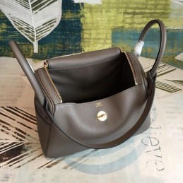 Replica Hermes Tan Lindy 30 Textured Leather Bag