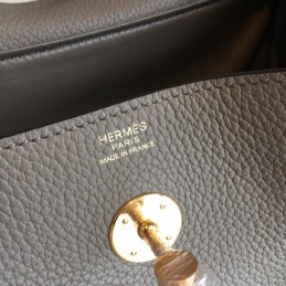 Replica Hermes Tan Lindy 30 Textured Leather Bag