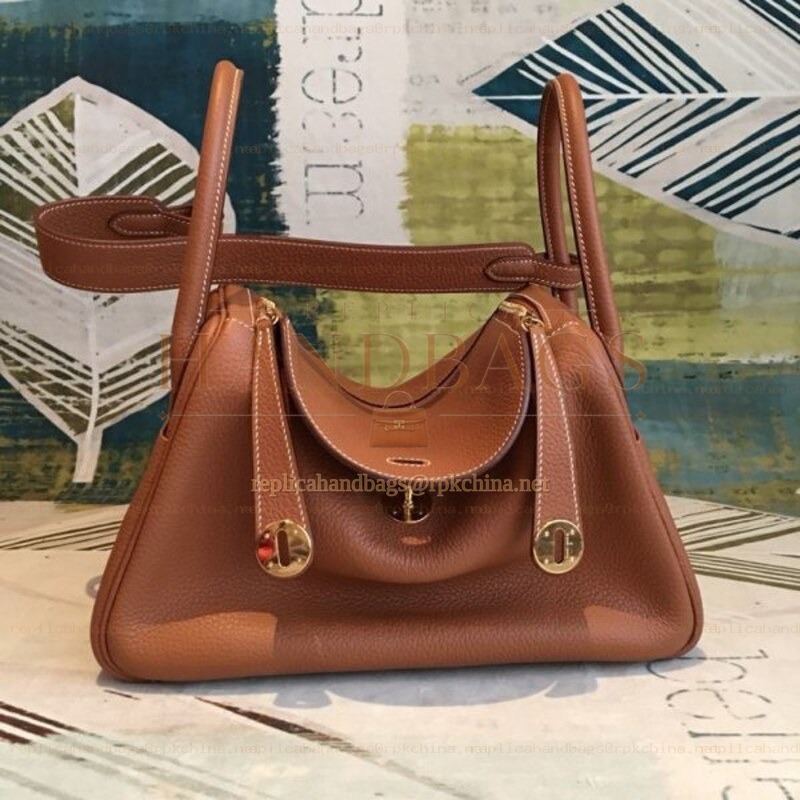 Replica Hermes Brown Lindy 30 Bag