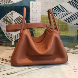 Replica Hermes Brown Lindy 30 Bag