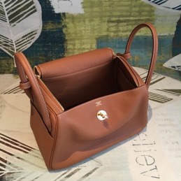 Replica Hermes Brown Lindy 30 Bag