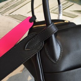 Replica Hermes Black Lindy 30 Textured Leather Bag