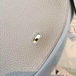 Replica Hermes Light Gray Lindy 30 Smooth Leather Bag