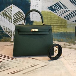 Replica Hermes Dark Green Kelly 25 Bag