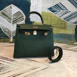 Replica Hermes Dark Green Kelly 25 Bag