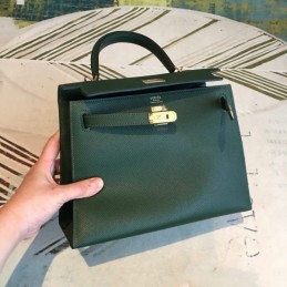 Replica Hermes Dark Green Kelly 25 Bag
