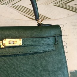 Replica Hermes Dark Green Kelly 25 Bag
