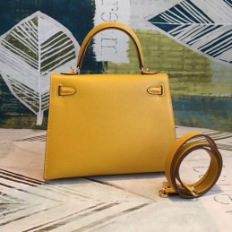 Replica Hermes Yellow Kelly 25 Smooth Leather Bag