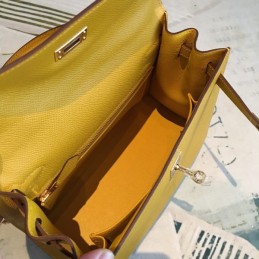 Replica Hermes Yellow Kelly 25 Smooth Leather Bag