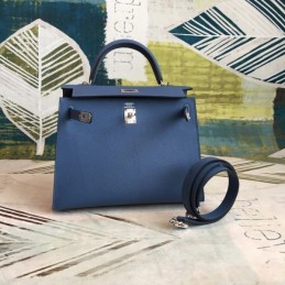 Replica Hermes Blue Kelly 25 Bag
