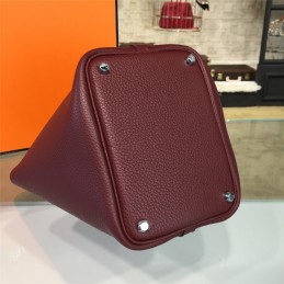 Replica Hermes Burgundy Picotin Lock 13 Bag