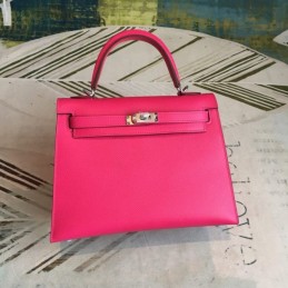 Replica Hermes Fuchsia Kelly 25 Smooth Leather Bag