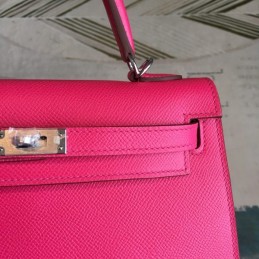 Replica Hermes Fuchsia Kelly 25 Smooth Leather Bag