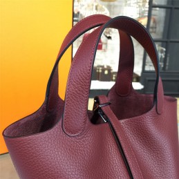 Replica Hermes Burgundy Picotin Lock 13 Bag
