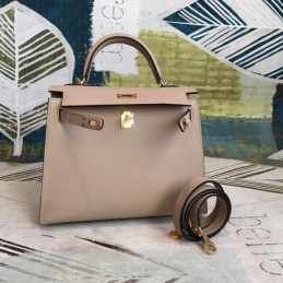 Replica Hermes Tan Kelly 25 Textured Leather Bag